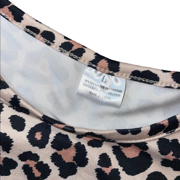 Leopard print tie front top - Picture 3 of 3